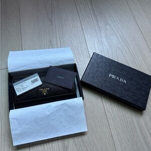Prada Black Saffiano Leather Wallet